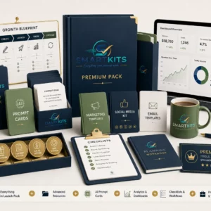 SmartKits Premium Pack with advanced business templates, AI prompt cards, marketing resources and productivity tools